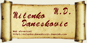 Milenko Danesković vizit kartica